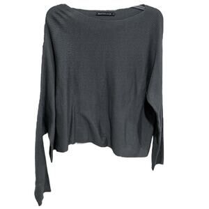 Matthildur Womens Scandi Asymmetrical Sweater Size Large Minimalist Pima Cotton